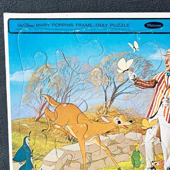Vintage Walt Disney Mary Poppins Julie Andrews 1964 Frame Tray Puzzle - Whitman - Picture 2 of 6